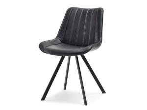 Krzesło brita czarny skóra ekologiczna, podstawa czarny