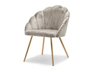 krzesło lisa-chair platyna welur, podstawa złoty