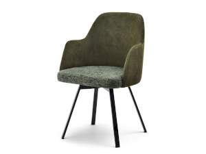 krzesło lui-rot ciemnozielony tkanina, podstawa czarny