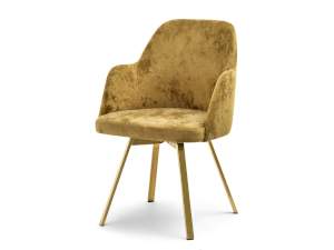 krzesło lui-rot złoty welur, podstawa złoty