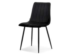 Krzesło megan czarny welur, podstawa czarny