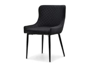 Krzesło adora czarny welur, podstawa czarny