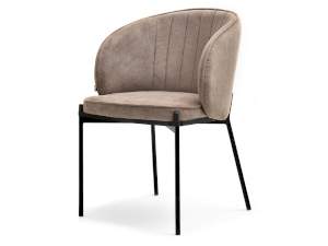 Krzesło felice beżowy tkanina, podstawa czarny