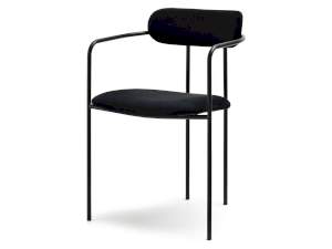Krzesło malaga czarny welur, podstawa czarny