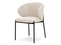 Produkt: Krzesło maren ciemny-kremowy tkanina, podstawa czarny