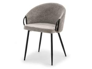 Krzesło clara szary tkanina, podstawa czarny