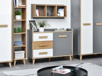 Meble do pokoju dziennego komplet SMART z szafką RTV - elegancka komoda