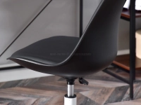 krzesło obrotowe luis move czarny skóra ekologiczna,podstawa biały