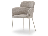 Produkt: Krzesło biagio beżowy tkanina, podstawa szary