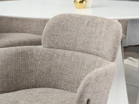 BEŻOWE krzesło do salonu tapicerowane BIAGIO - SZARY - charakterystyczne detale