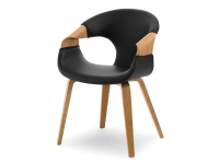 Produkt: Krzesło kora dąb czarny skóra-ekologiczna, podstawa dąb