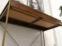 Eleganckie biurko z szufladami ORZECH ZŁOTY UNIF - montaż