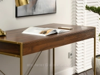 Eleganckie biurko z szufladami ORZECH ZŁOTY UNIF - struktura drewna