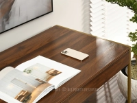 Eleganckie biurko z szufladami ORZECH ZŁOTY UNIF - imitacja słojów