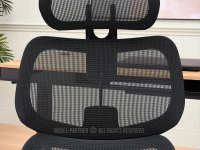 Fotel biurowy ergonomiczny CZARNY MESH HANOI - siatka mesh