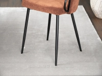 Krzesło do salonu MIEDZIANE - CZARNE NOGI - nogi z metalu