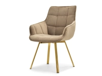 Produkt: Krzesło aruba beżowy welur, podstawa złoty