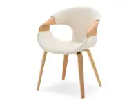 Produkt: Krzesło kora dąb kremowy tkanina, podstawa dąb
