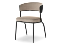 Produkt: Krzesło malia czarny-beżowy tkanina, podstawa czarny