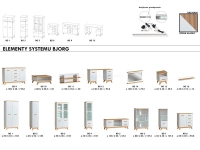 Dostępne elementy systemu mebli BJORG