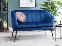 Produkt: Sofa estel granatowy welur, podstawa czarny