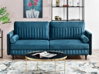 Produkt: Sofa malone morski welur, podstawa czarny