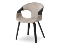 Produkt: Krzesło kora czarny-beżowy welur, podstawa czarny