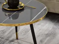 Zestaw okrągłych stolików ze złotymi stopkami ZOE S + XL - charakterystyczne detale